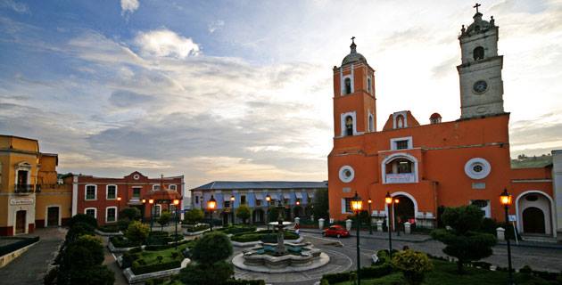 A photo of the town square at Real del Monte