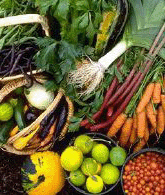 Baskets full of vegetables